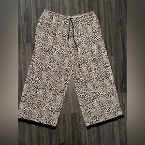 Victoria's Secret Beige and Black Leopard Print Pajama bottoms